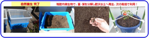 1ヶ月以上放置にて微生物の分解期間を設け完了